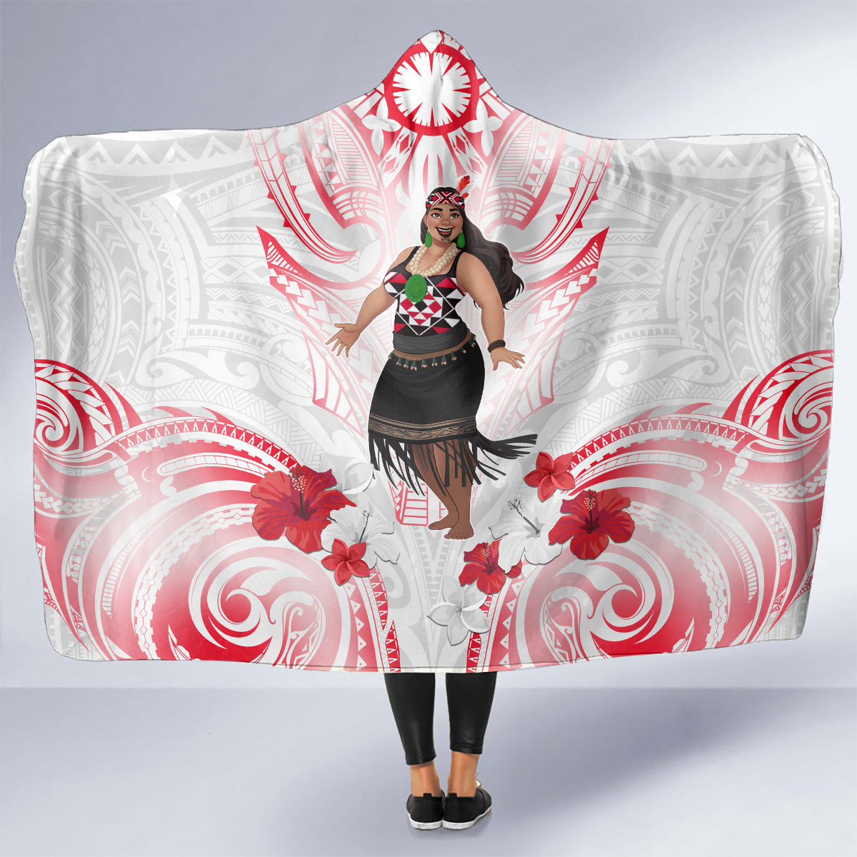 New Zealand Women's Day Hooded Blanket Maori Wahine Polynesian Pattern LT05 - Polynesian Pride