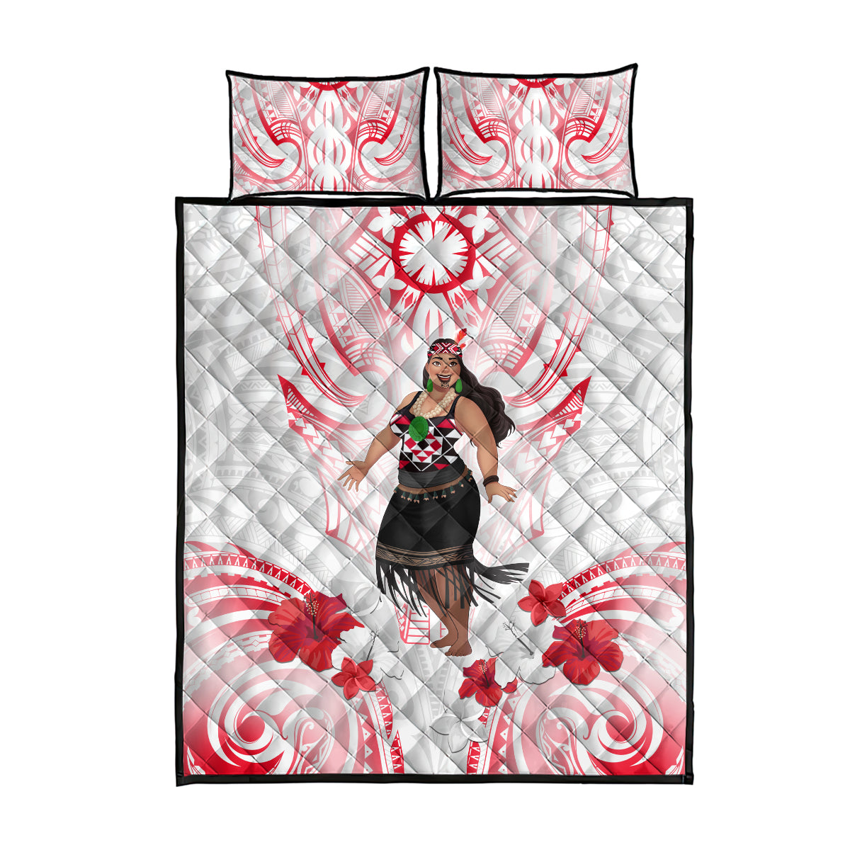 New Zealand Women's Day Quilt Bed Set Maori Wahine Polynesian Pattern