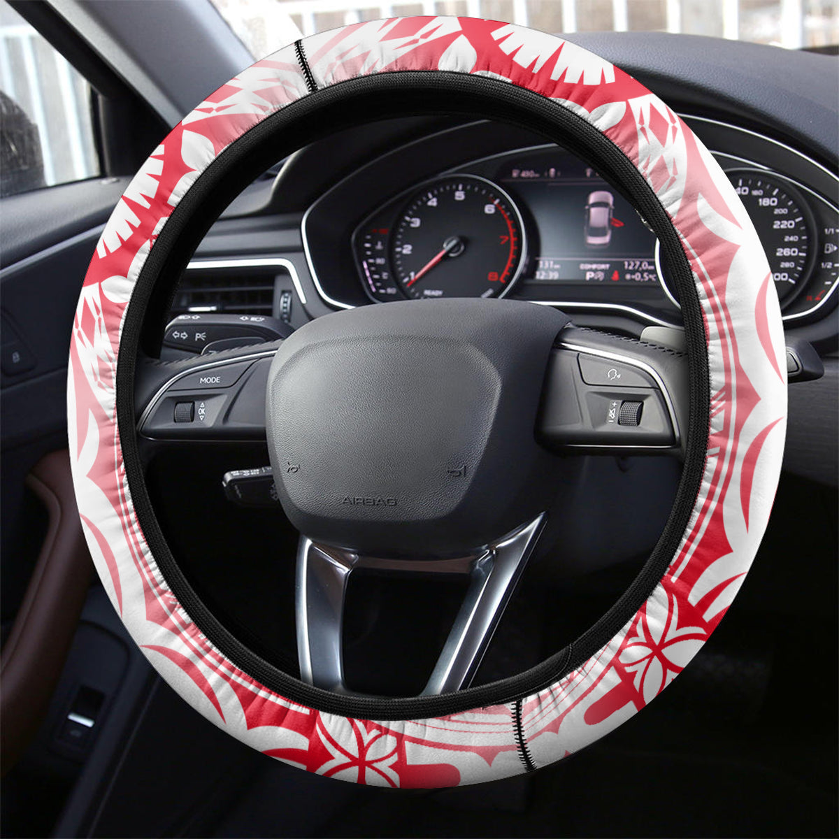 New Zealand Women's Day Steering Wheel Cover Maori Wahine Polynesian Pattern LT05 - Polynesian Pride