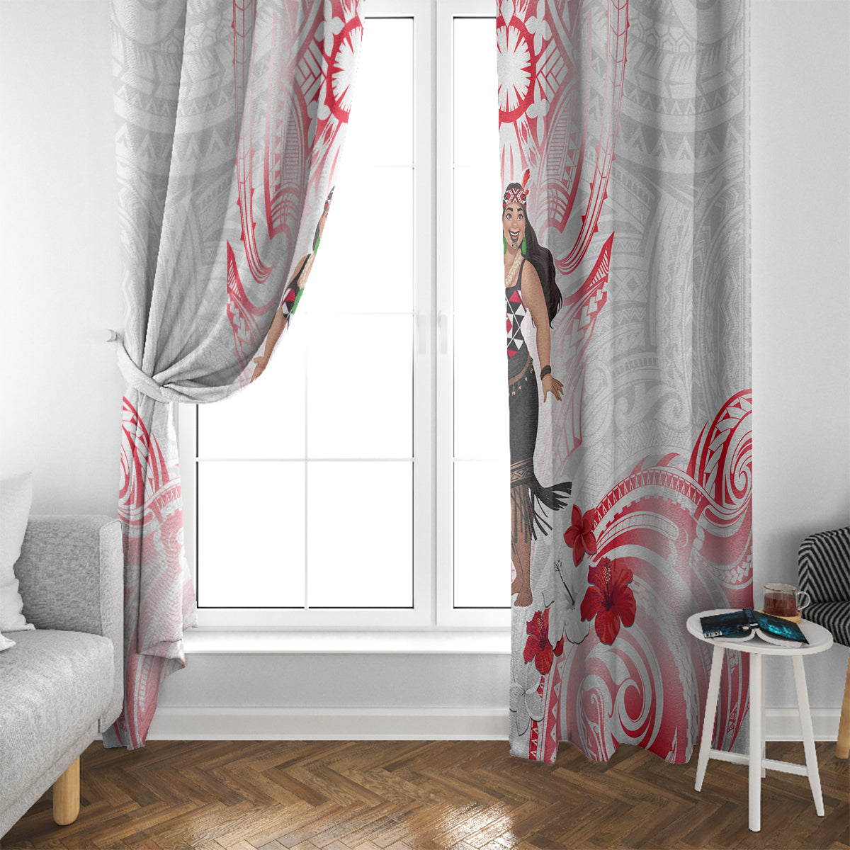 New Zealand Women's Day Window Curtain Maori Wahine Polynesian Pattern LT05 - Polynesian Pride