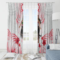 New Zealand Women's Day Window Curtain Maori Wahine Polynesian Pattern LT05 - Polynesian Pride