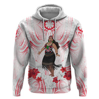 New Zealand Women's Day Zip Hoodie Maori Wahine Polynesian Pattern LT05 Pullover Hoodie White - Polynesian Pride