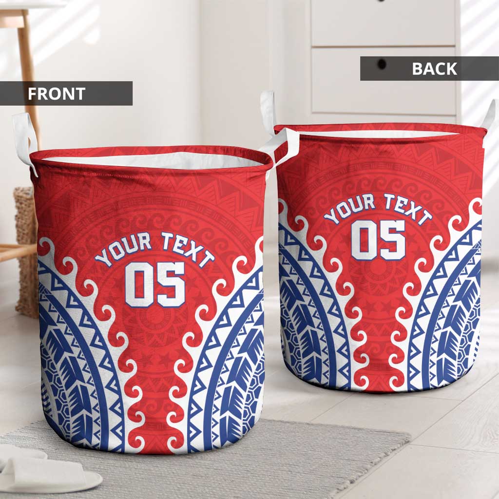 Custom Tuamotu Archipelago Laundry Basket Polynesian Tribal Tattoo LT05 - Polynesian Pride