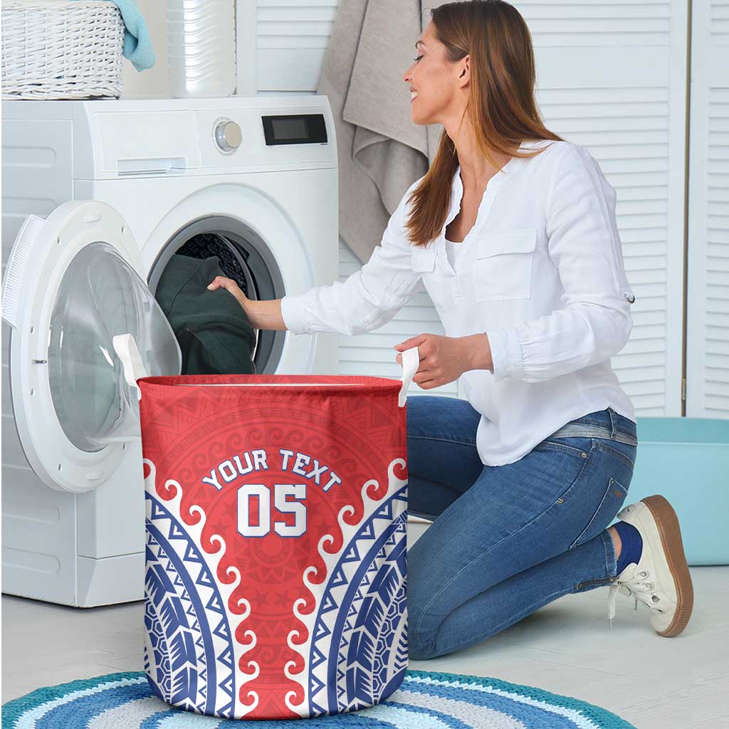 Custom Tuamotu Archipelago Laundry Basket Polynesian Tribal Tattoo LT05 - Polynesian Pride
