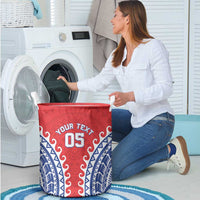 Custom Tuamotu Archipelago Laundry Basket Polynesian Tribal Tattoo LT05 - Polynesian Pride