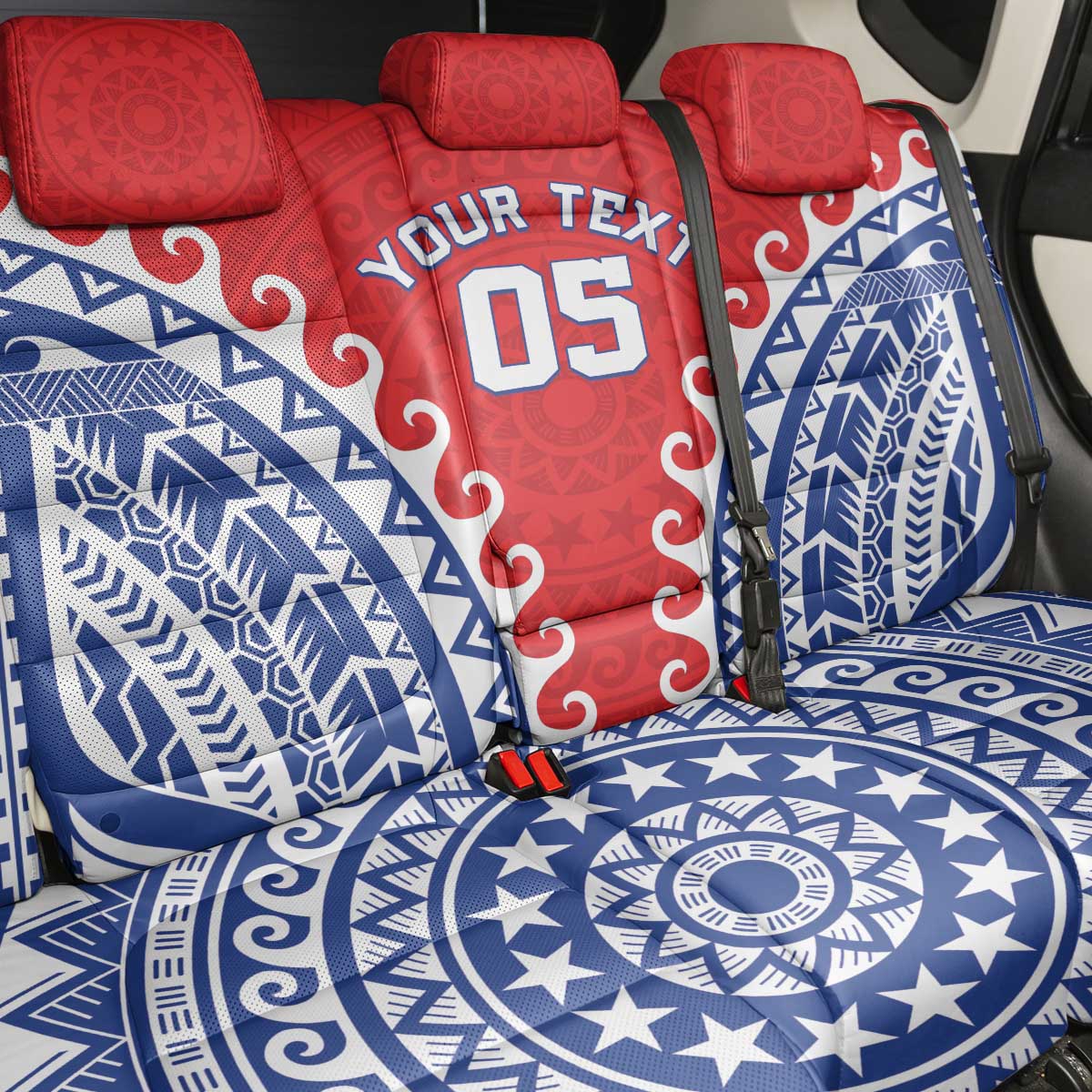 Custom Tuamotu Archipelago Back Car Seat Cover Polynesian Tribal Tattoo LT05 - Polynesian Pride