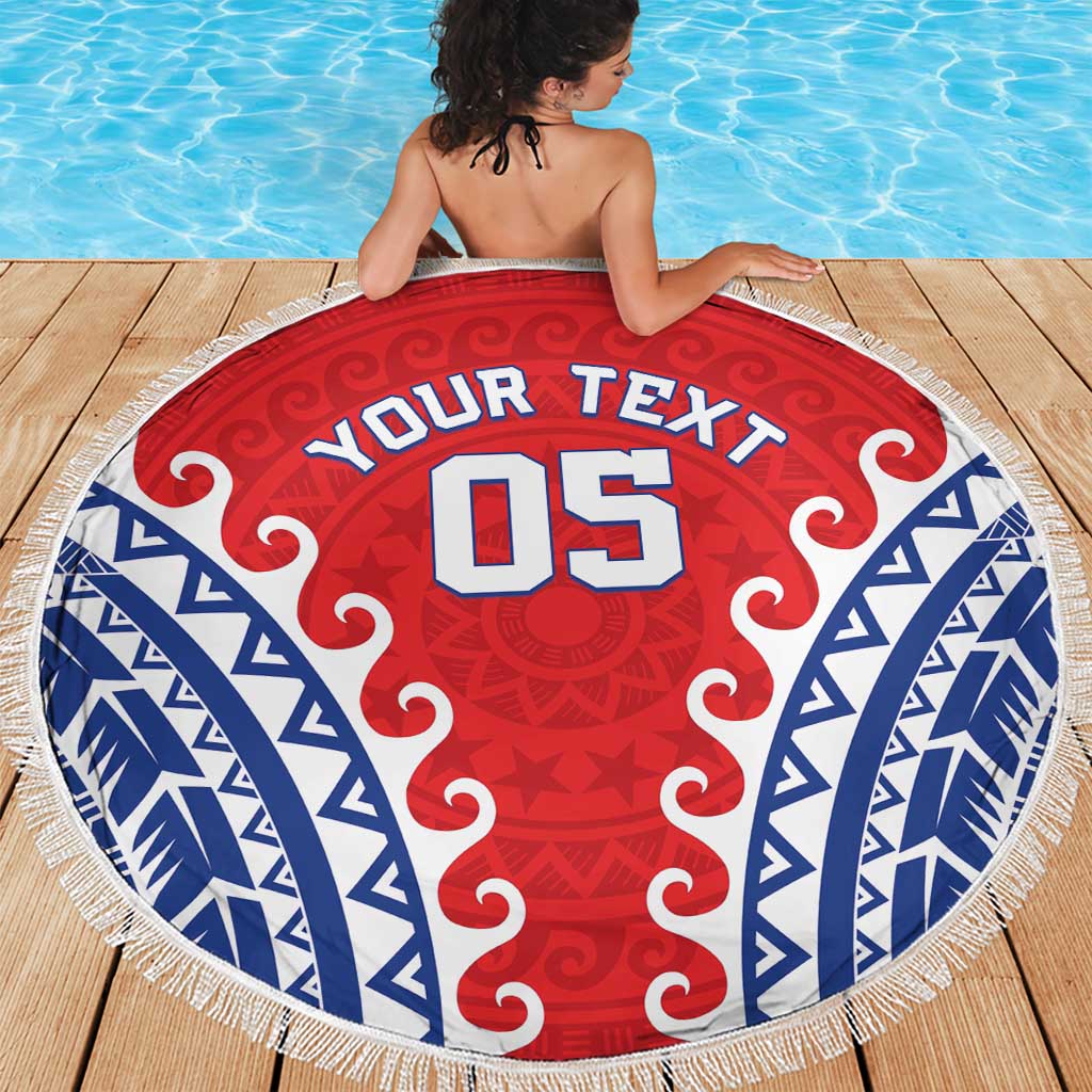 Custom Tuamotu Archipelago Beach Blanket Polynesian Tribal Tattoo LT05 - Polynesian Pride