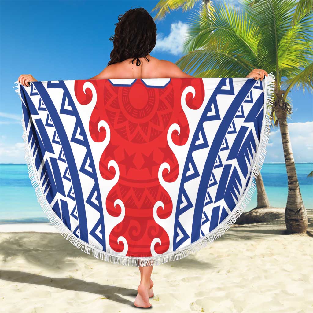 Custom Tuamotu Archipelago Beach Blanket Polynesian Tribal Tattoo LT05 - Polynesian Pride