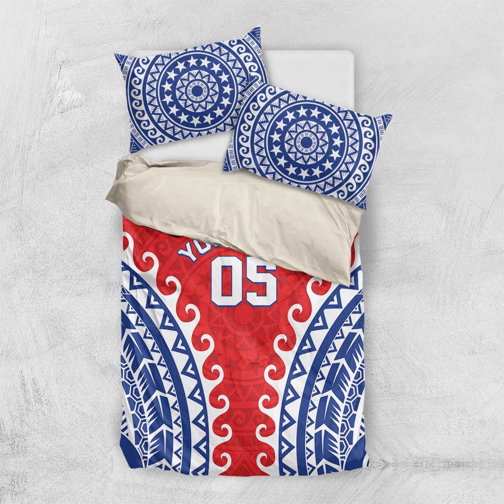 Custom Tuamotu Archipelago Bedding Set Polynesian Tribal Tattoo LT05 US Twin 172cm x 218cm Red - Polynesian Pride