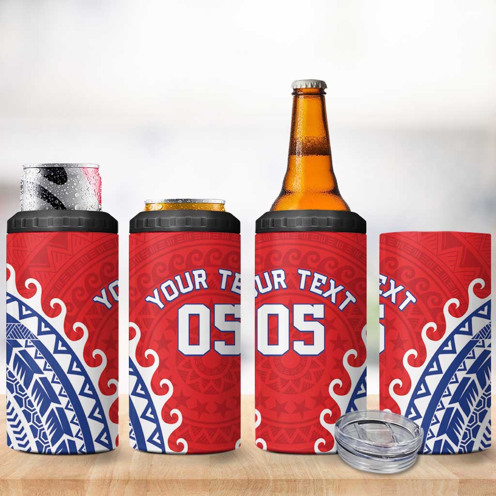 Custom Tuamotu Archipelago 4 in 1 Can Cooler Tumbler Polynesian Tribal Tattoo LT05 - Polynesian Pride