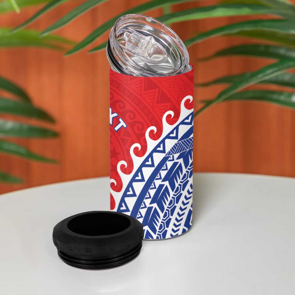 Custom Tuamotu Archipelago 4 in 1 Can Cooler Tumbler Polynesian Tribal Tattoo LT05 - Polynesian Pride