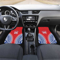 Custom Tuamotu Archipelago Car Mats Polynesian Tribal Tattoo LT05 Set 2pcs - Front Red - Polynesian Pride