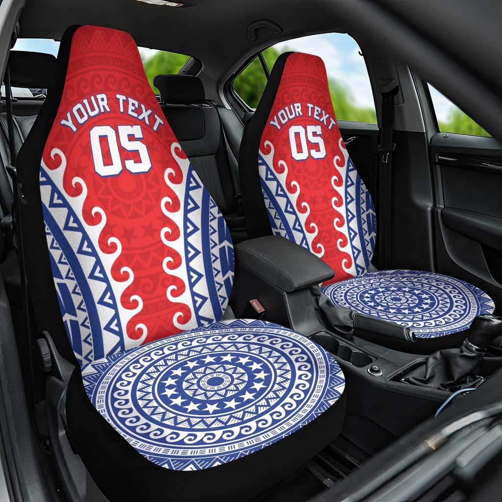 Custom Tuamotu Archipelago Car Seat Cover Polynesian Tribal Tattoo LT05 One Size Red - Polynesian Pride