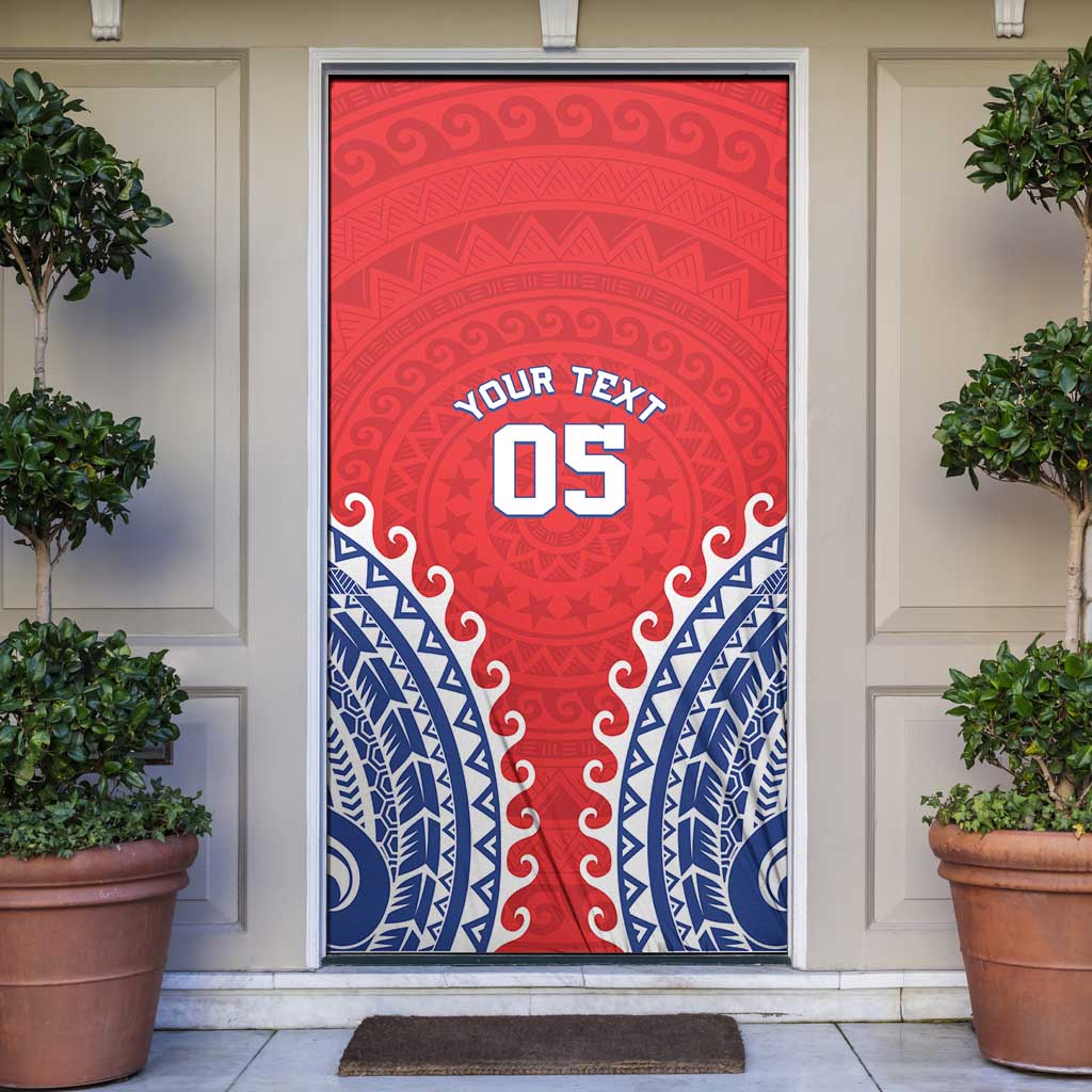 Custom Tuamotu Archipelago Door Cover Polynesian Tribal Tattoo LT05 Red - Polynesian Pride