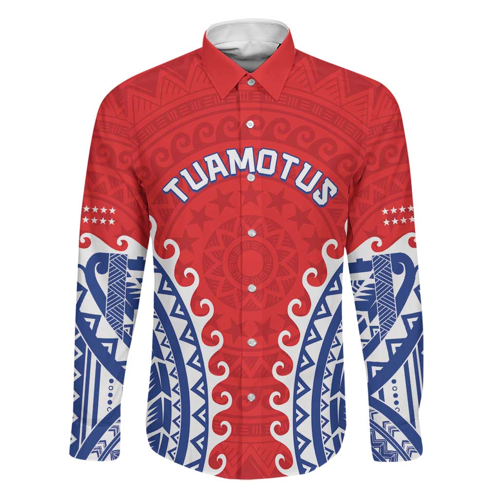Custom Tuamotu Archipelago Family Matching Long Sleeve Bodycon Dress and Hawaiian Shirt Polynesian Tribal Tattoo