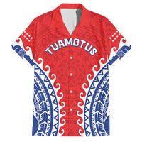 Custom Tuamotu Archipelago Family Matching Short Sleeve Bodycon Dress and Hawaiian Shirt Polynesian Tribal Tattoo
