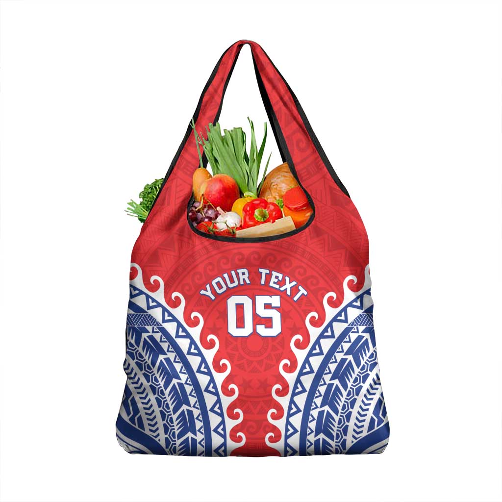 Custom Tuamotu Archipelago Grocery Bag Polynesian Tribal Tattoo LT05 1-pack One Size Red - Polynesian Pride