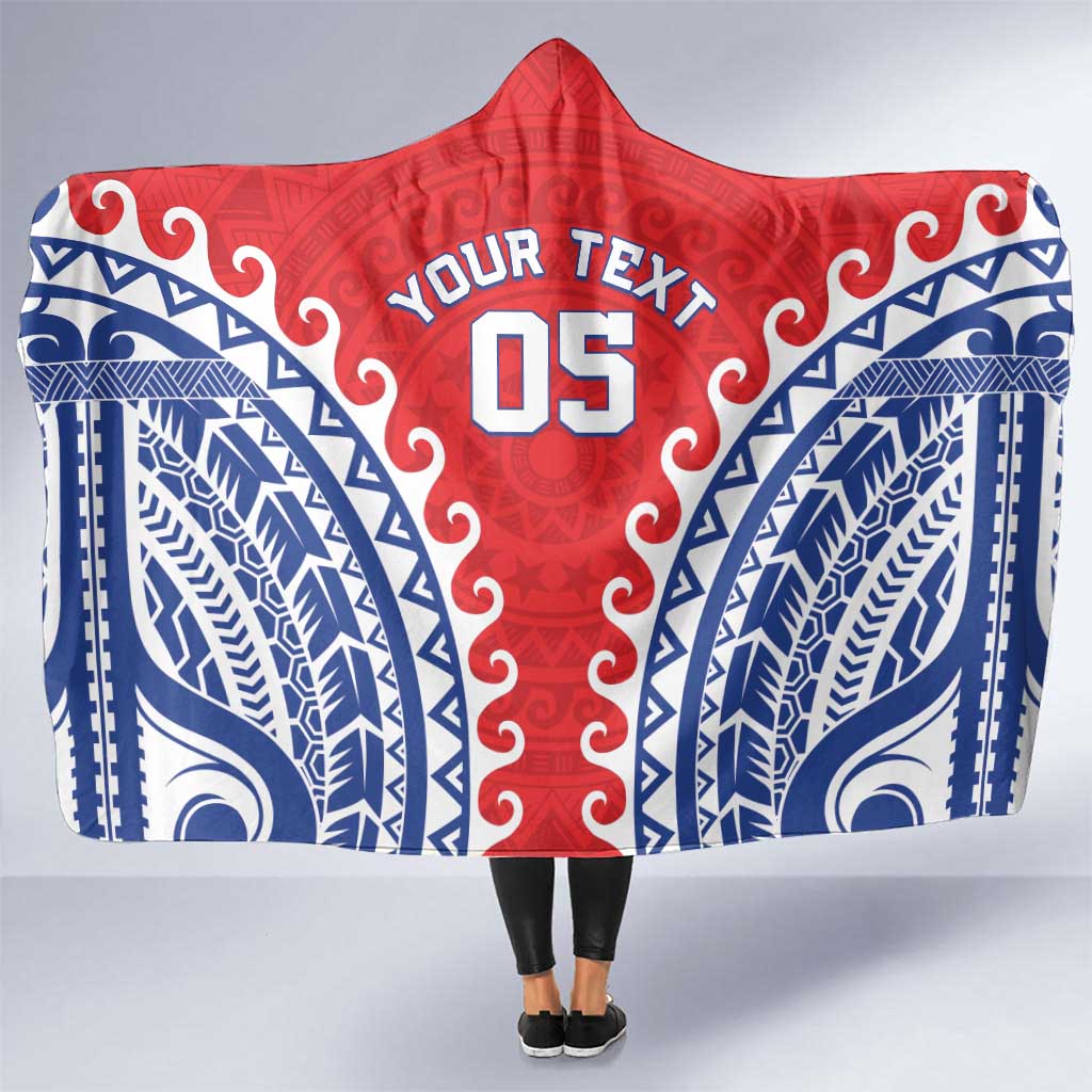 Custom Tuamotu Archipelago Hooded Blanket Polynesian Tribal Tattoo LT05 One Size Red - Polynesian Pride