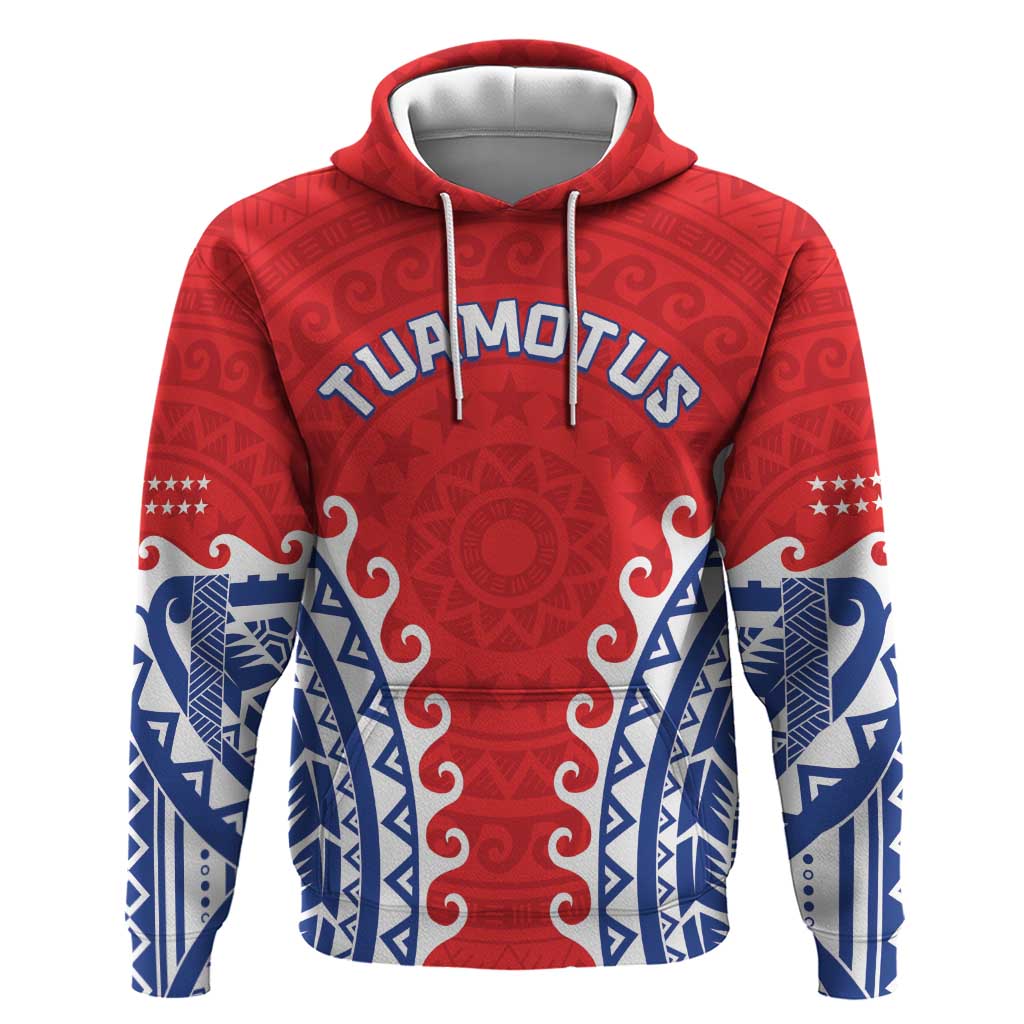 Custom Tuamotu Archipelago Hoodie Polynesian Tribal Tattoo LT05 Pullover Hoodie Red - Polynesian Pride