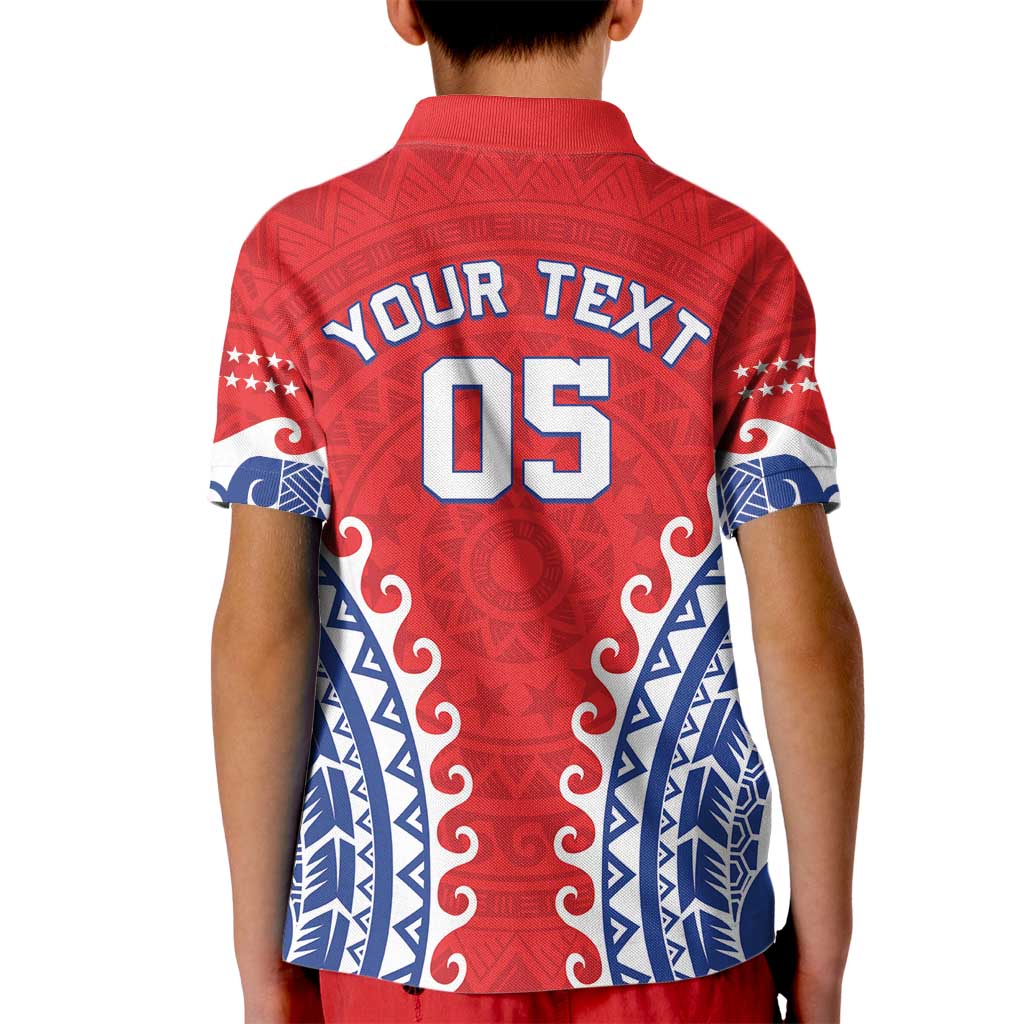 Custom Tuamotu Archipelago Kid Polo Shirt Polynesian Tribal Tattoo LT05 - Polynesian Pride