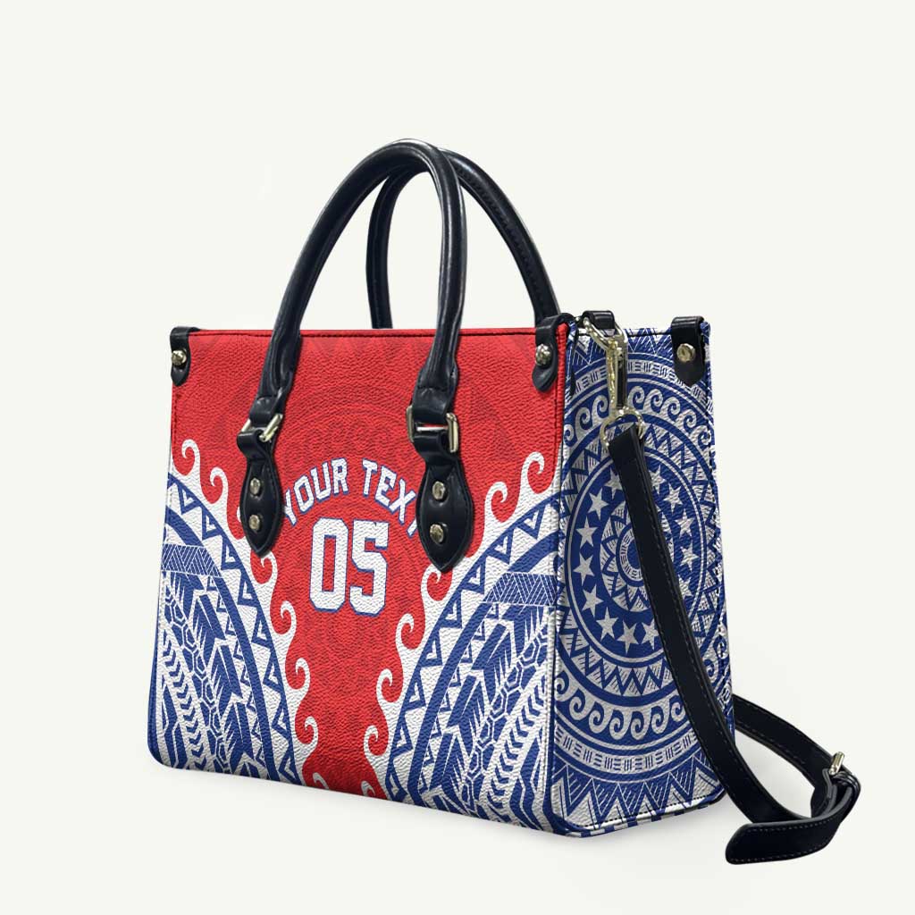Custom Tuamotu Archipelago Leather Bag Polynesian Tribal Tattoo LT05 Red - Polynesian Pride