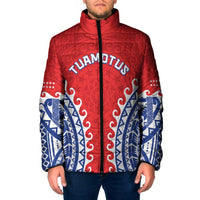 Custom Tuamotu Archipelago Padded Jacket Polynesian Tribal Tattoo LT05 Men Red - Polynesian Pride