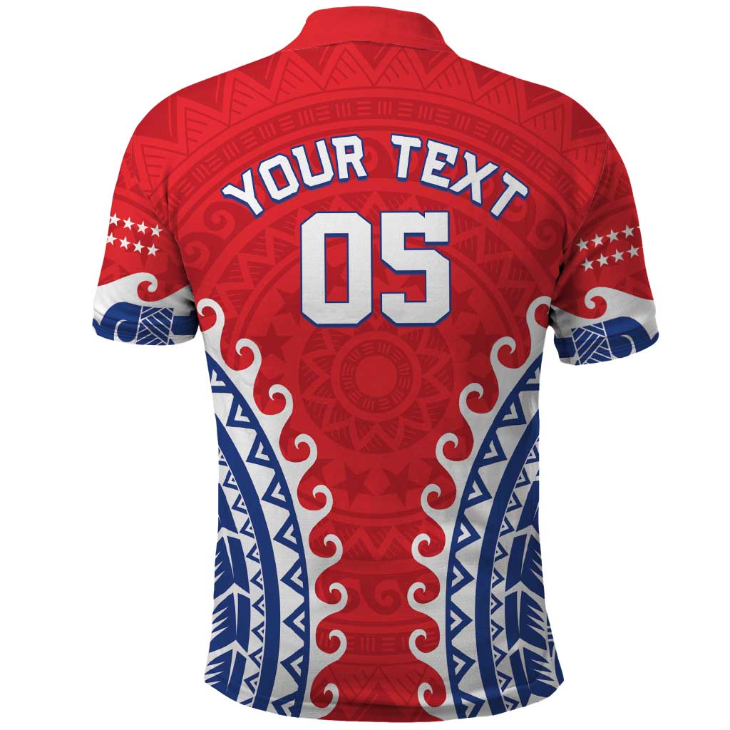 Custom Tuamotu Archipelago Polo Shirt Polynesian Tribal Tattoo