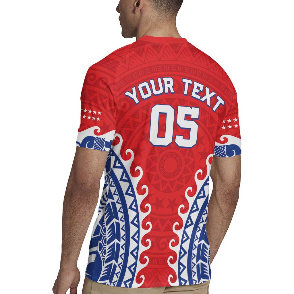 Custom Tuamotu Archipelago Rugby Jersey Polynesian Tribal Tattoo LT05 - Polynesian Pride