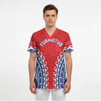 Custom Tuamotu Archipelago Scrub Top Polynesian Tribal Tattoo LT05 - Polynesian Pride