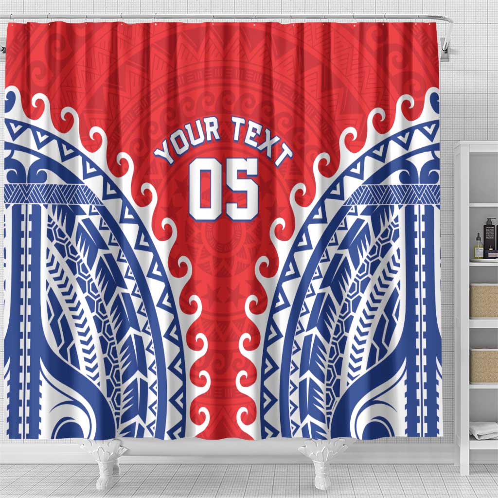 Custom Tuamotu Archipelago Shower Curtain Polynesian Tribal Tattoo