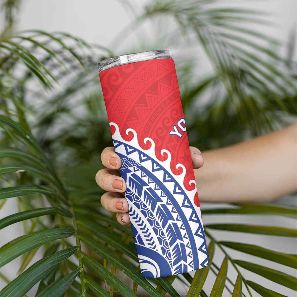 Custom Tuamotu Archipelago Skinny Tumbler Polynesian Tribal Tattoo LT05 - Polynesian Pride