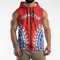 Custom Tuamotu Archipelago Sleeveless Zip Hoodie Polynesian Tribal Tattoo LT05 - Polynesian Pride
