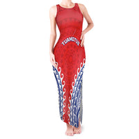 Custom Tuamotu Archipelago Tank Maxi Dress Polynesian Tribal Tattoo