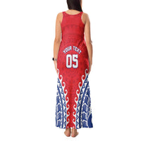 Custom Tuamotu Archipelago Tank Maxi Dress Polynesian Tribal Tattoo