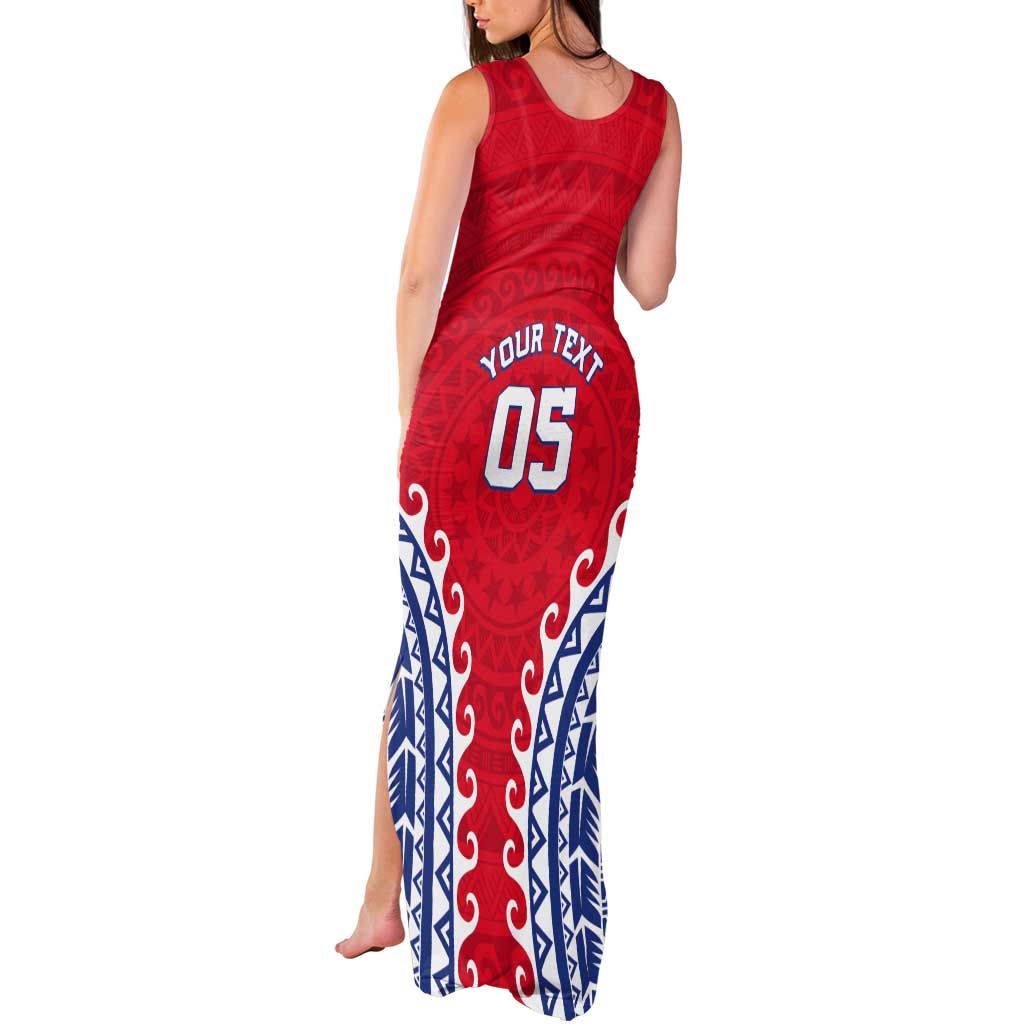 Custom Tuamotu Archipelago Tank Maxi Dress Polynesian Tribal Tattoo