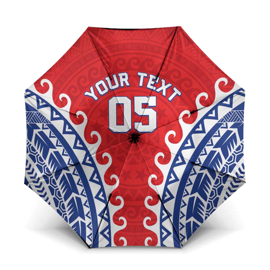 Custom Tuamotu Archipelago Umbrella Polynesian Tribal Tattoo LT05 One Size Folded 11.42 inch Opened Diameter 37.4 inch Red - Polynesian Pride