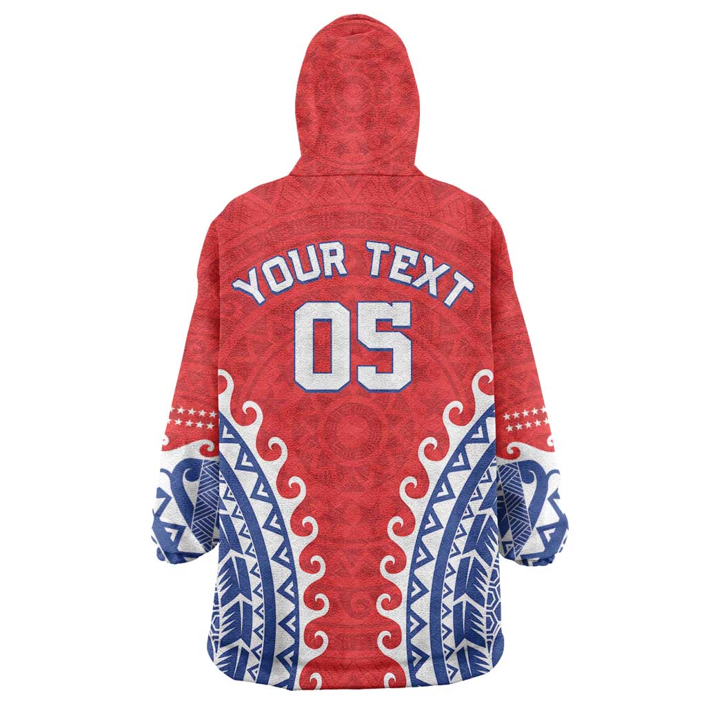 Custom Tuamotu Archipelago Wearable Blanket Hoodie Polynesian Tribal Tattoo LT05 - Polynesian Pride