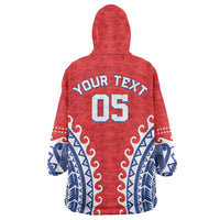 Custom Tuamotu Archipelago Wearable Blanket Hoodie Polynesian Tribal Tattoo LT05 - Polynesian Pride