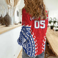 Custom Tuamotu Archipelago Women Casual Shirt Polynesian Tribal Tattoo LT05 - Polynesian Pride