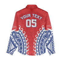 Custom Tuamotu Archipelago Women Casual Shirt Polynesian Tribal Tattoo LT05 - Polynesian Pride