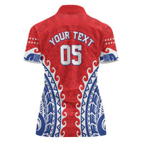 Custom Tuamotu Archipelago Women Polo Shirt Polynesian Tribal Tattoo LT05 - Polynesian Pride