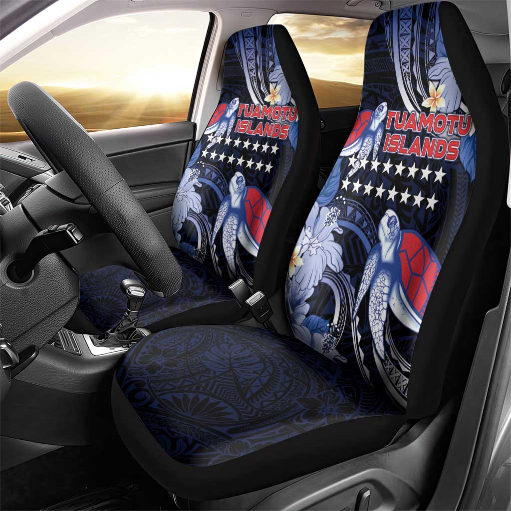 Tuamotu Islands Car Seat Cover Polynesian Pattern With Turtle LT05 - Polynesian Pride