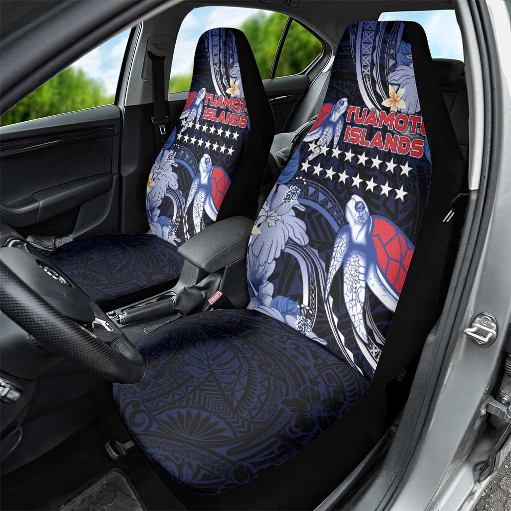 Tuamotu Islands Car Seat Cover Polynesian Pattern With Turtle LT05 - Polynesian Pride