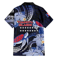 Tuamotu Islands Family Matching Off Shoulder Maxi Dress and Hawaiian Shirt Polynesian Pattern With Turtle LT05 - Polynesian Pride
