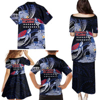 Tuamotu Islands Family Matching Puletasi and Hawaiian Shirt Polynesian Pattern With Turtle LT05 - Polynesian Pride