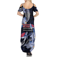 Tuamotu Islands Family Matching Summer Maxi Dress and Hawaiian Shirt Polynesian Pattern With Turtle LT05 - Polynesian Pride
