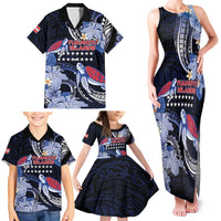 Tuamotu Islands Family Matching Tank Maxi Dress and Hawaiian Shirt Polynesian Pattern With Turtle LT05 - Polynesian Pride