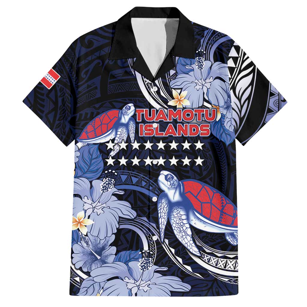 Tuamotu Islands Hawaiian Shirt Polynesian Pattern With Turtle
