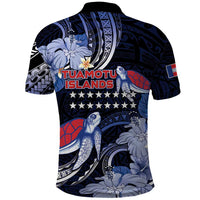 Tuamotu Islands Polo Shirt Polynesian Pattern With Turtle LT05 - Polynesian Pride