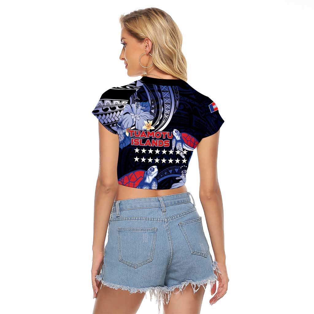 Tuamotu Islands Raglan Cropped T Shirt Polynesian Pattern With Turtle LT05 - Polynesian Pride